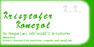 krisztofer konczol business card